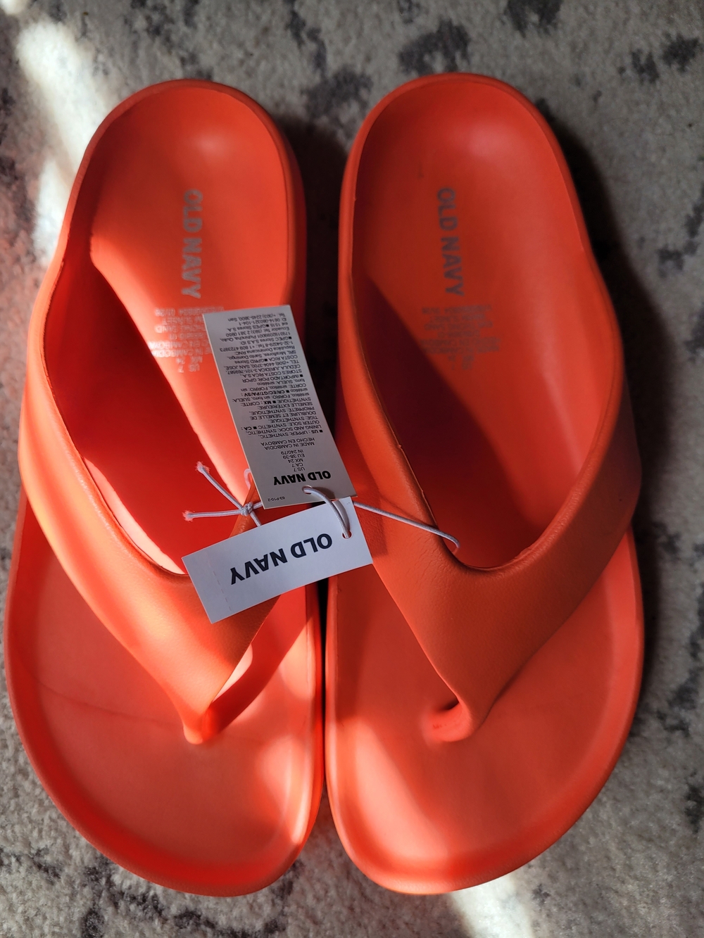 Old Navy Orange Women's Foam Flip-Flop Sandals